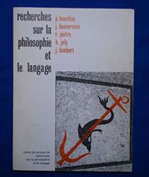 RECHERCHES SUR LA PHILOSOPHIE ET LE LANGAGE