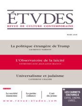 ÉTVDES: REVUE DE CULTURE CONTEMPORAINE: NO 4247, MARS 2018