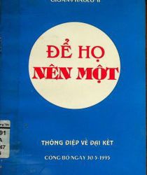 THÔNG ĐIỆP ĐỂ HỌ NÊN MỘT