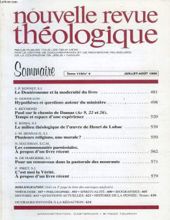 NOUVELLE REVUE THÉOLOGIQUE: TOME 118, N0 1, JANVIER-FEVRIER 1996