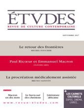 ÉTVDES: REVUE DE CULTURE CONTEMPORAINE: NO 4241, SEPTEMBRE 2017