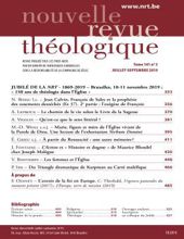 NOUVELLE REVUE THÉOLOGIQUE: TOME 141, N0 3, JUILLET-SEPTEMBRE 2019