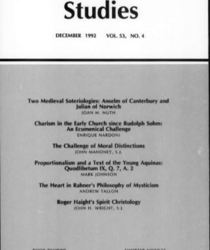 THEOLOGICAL STUDIES: DECEMBER 1992, VOL. 53, NO. 4