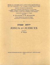 JOSUA ET JUDICES - 4 (BIBLIA HEBRAICA STUTTGARTENSIA)
