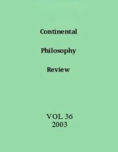 CONTINENTAL PHILOSOPHY REVIEW