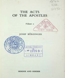 THE ACTS OF THE APOSTLES