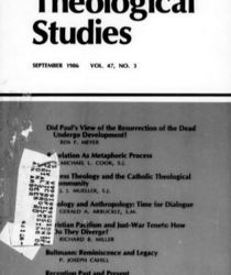 THEOLOGICAL STUDIES: SEPTEMBER 1986, VOL. 47, NO. 3