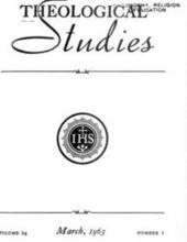 THEOLOGICAL STUDIES: 1963 - VOL. 24 - NO. 1,2,3,4 