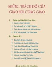 NHỮNG THÁCH ĐỐ CỦA GIÁO HỘI CÔNG GIÁO