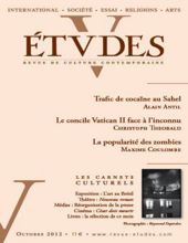 ÉTVDES: REVUE DE CULTURE CONTEMPORAINE: TOME 417, NO 4, OCTOBRE 2012