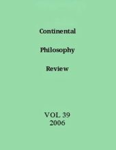 CONTINENTAL PHILOSOPHY REVIEW