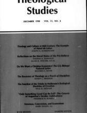 THEOLOGICAL STUDIES: DECEMBER 1990, VOL. 51, NO. 4