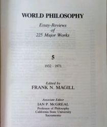 WORLD PHILOSOPHY: ESSAY-REVIEWS OF 225 MAJOR WORKS