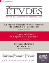 ÉTVDES: REVUE DE CULTURE CONTEMPORAINE: NO 4254, NOVEMBRE 2018