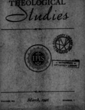 THEOLOGICAL STUDIES: MARCH 1946, VOL. 7, NO. 1