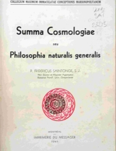 SUMMA COSMOLOGIAE: SEU PHILOSOPHIA NATURALIS GENERALIS