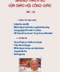 NHỮNG THÁCH ĐỐ CỦA GIÁO HỘI CÔNG GIÁO