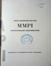 BASIC READINGS ON THE MMPI IN PSYCHOLOGY AND MEDICINE