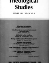 THEOLOGICAL STUDIES: DECEMBER 1989, VOL. 50, NO. 4