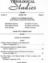 THEOLOGICAL STUDIES: MARCH 1945, VOL. VI, NO. 1