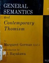 GENERAL SEMANTICS AND CONTEMPORARY THOMISM