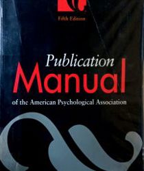 MANUAL (PUBLICATION MANUAL OF THE AMERICAN PSYCHOLOGICAL ASSOCIATION)