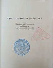 ARISTOTLE's POSTERIOR ANALYTICS