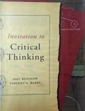 INVITATION TO CRITICAL THINKING