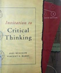 INVITATION TO CRITICAL THINKING