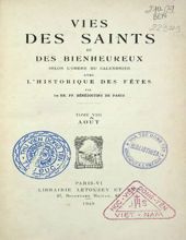 VIES DES SAINTS ET DES BIENHEUREUX