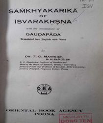 SAMKHYAKARIKA OF ISVARAKRSNA WITH THE COMMENTARY OF GAUDAPADA