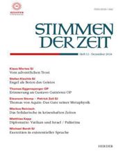 STIMMEN DER ZEIT: HEFT 12, DEZEMBER 2012