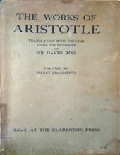 THE WORKS OF ARISTOTLE