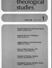 THEOLOGICAL STUDIES: MARCH 1980, VOL. 41, NO. 1