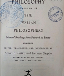 THE ITALIAN PHILOSOPHERS