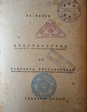 ADNOTATIONES DE HISTORIA PHILOSOPHIAE