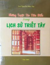 NHỮNG TUYỆT TÁC TIÊU BIỂU TRONG LỊCH SỬ TRIẾT TÂY