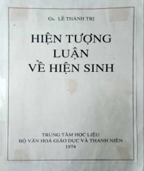 HIỆN TƯỢNG LUẬN VỀ HIỆN SINH