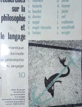 RECHERCHES SUR LA PHILOSOPHIE ET LE LANGAGE