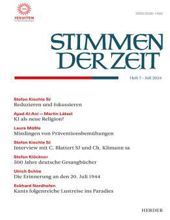 STIMMEN DER ZEIT: HEFT 7, JULI 2012