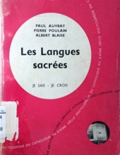 LES LANGUES SACRÉES