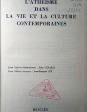 L'ATHÉISME DANS LA VIE ET LA CULTURE CONTEMPORAINES