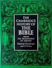 THE CAMBRIDGE HISTORY OF THE BIBLE