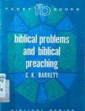 BIBLICAL PROBLEMS AND BIBLICAL PREACHING