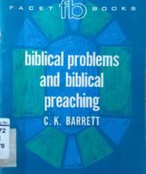 BIBLICAL PROBLEMS AND BIBLICAL PREACHING