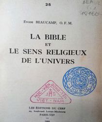 LA BIBLE ET LE SENS RELIGIEUX DE L'univers