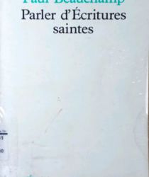 PARLER D'écritures SAINTES