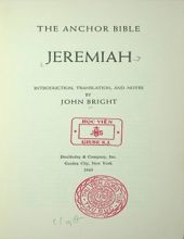 THE ANCHOR BIBLE: JEREMIAH