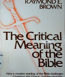 THE CRITICAL MEANING OF THE BIBLE