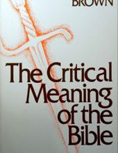 THE CRITICAL MEANING OF THE BIBLE